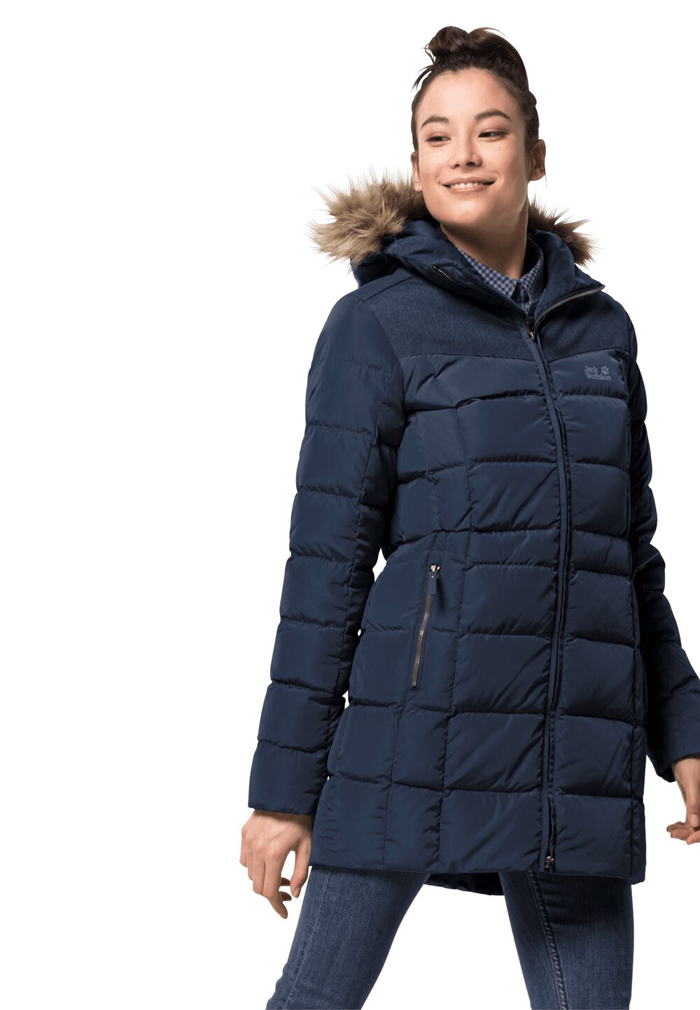 Manteau duvet coupe-vent femmes Baffin Island Coat S bleu midnight blue