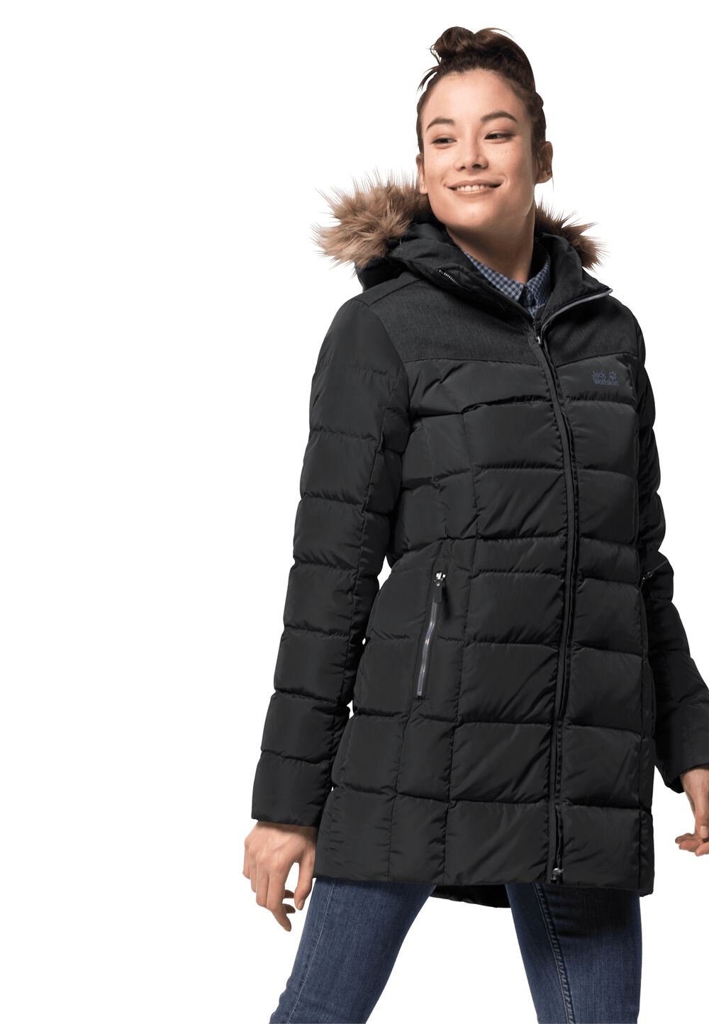 Manteau duvet coupe-vent femmes Baffin Island Coat XL noir black