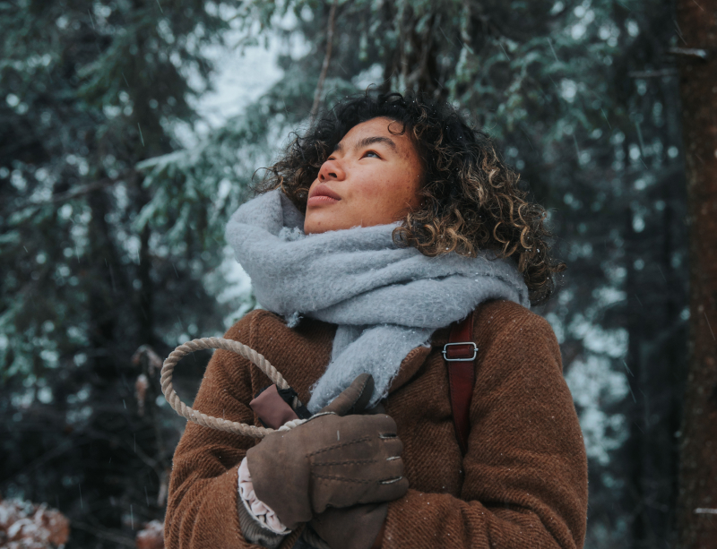 Isi en hiver dans la forêt