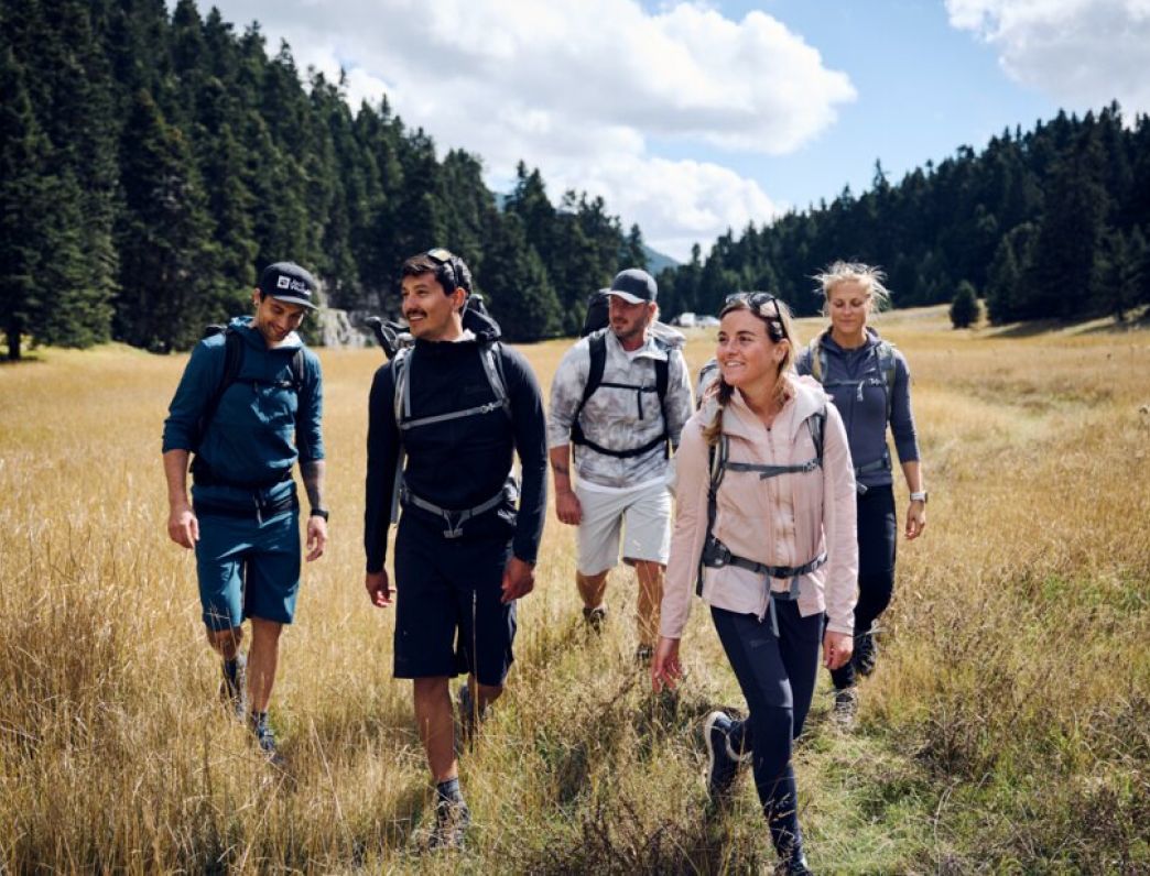 Groupe en train de randonner
