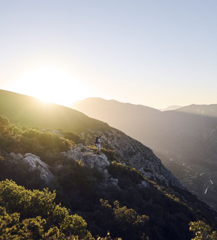 Paysage avec soleil